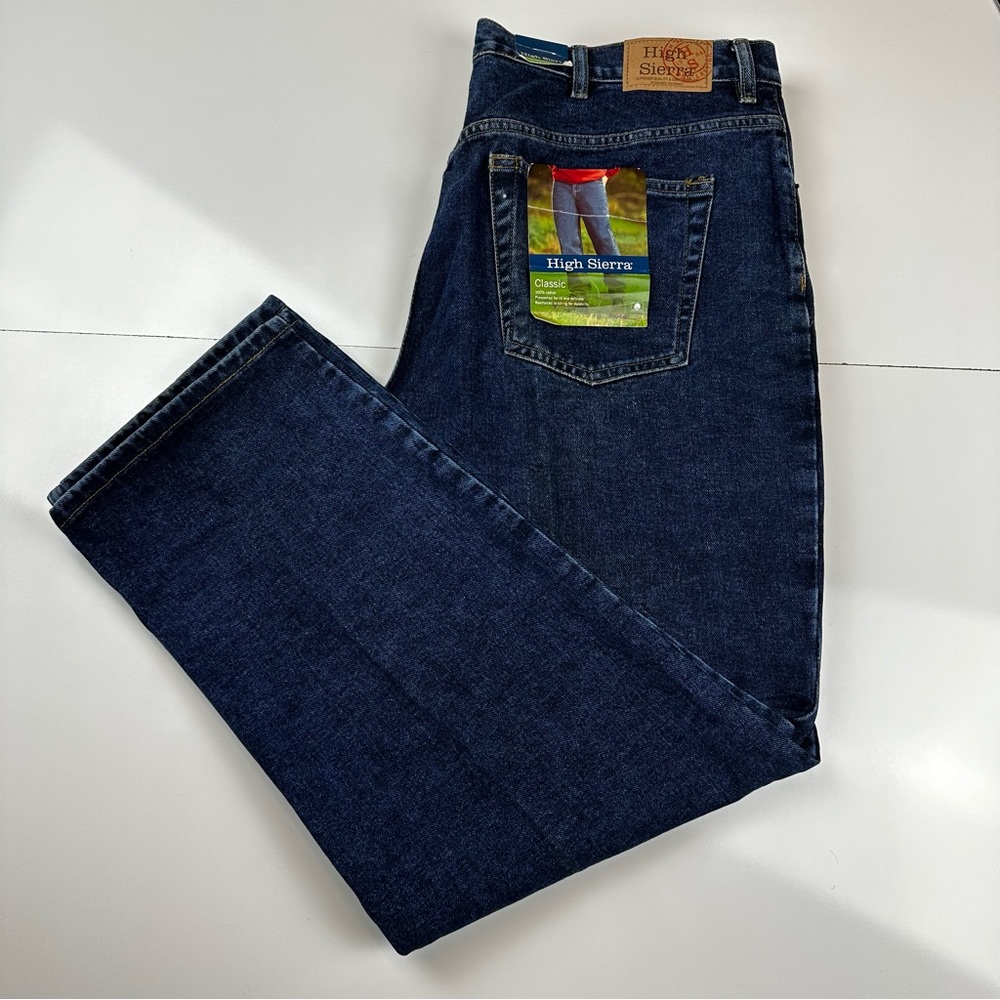 High Sierra Classic Jeans Mens 42x32 Blue Denim Dark Wash NWT